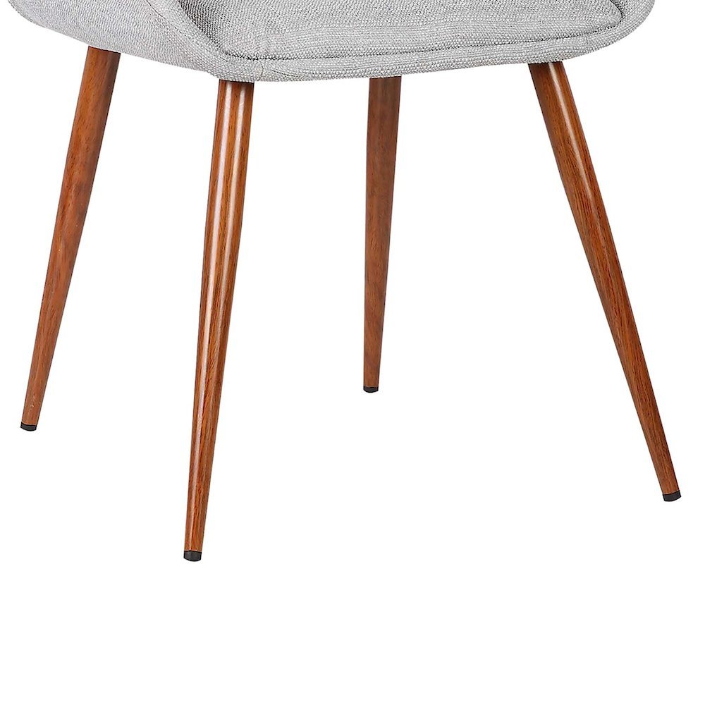Panda Mid-Century Dining Chair Walnut Finish and Gray Fabric Set Of 2. Picture 6