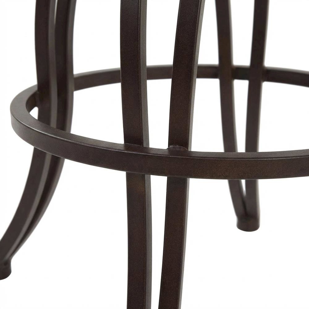 Counter Height Metal Swivel Barstool with Bandero Espresso Upholstery. Picture 3