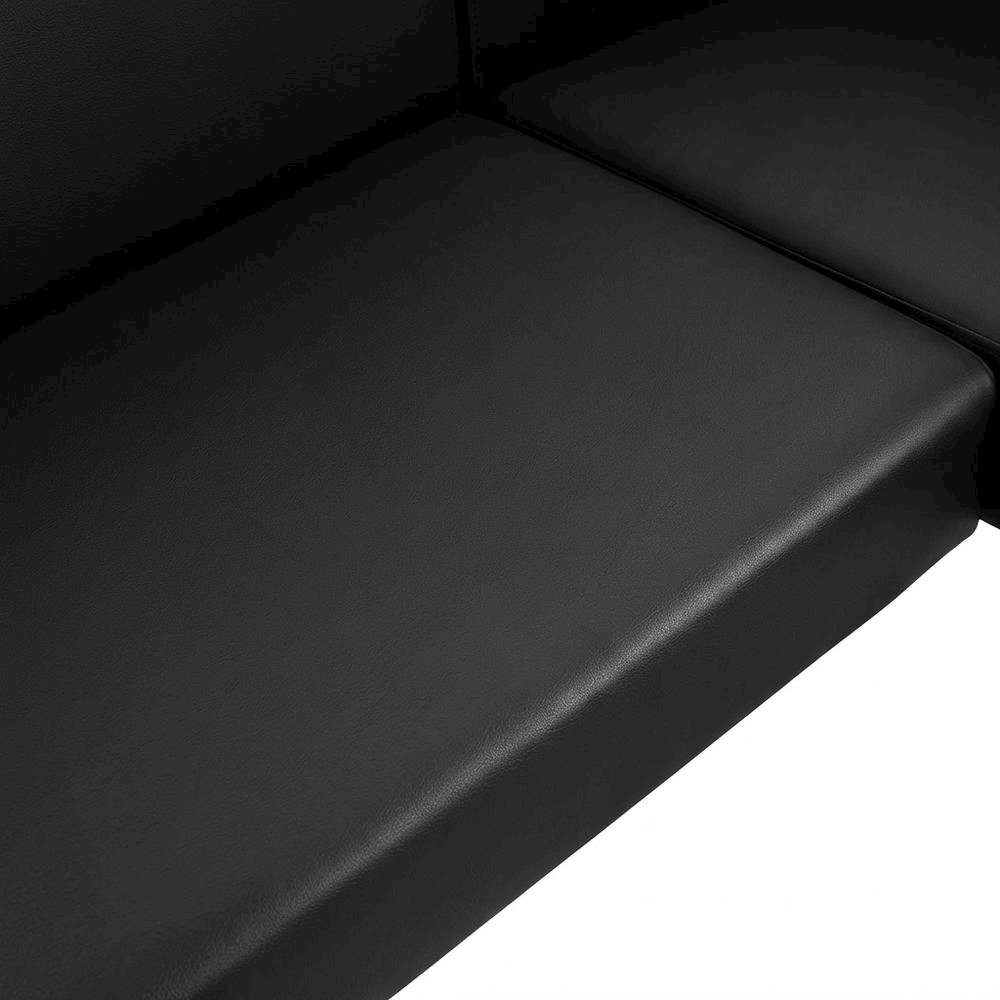 Black Outdoor Corner Sofa With Polyurethane Upholstery For Patio Lounge. Picture 5