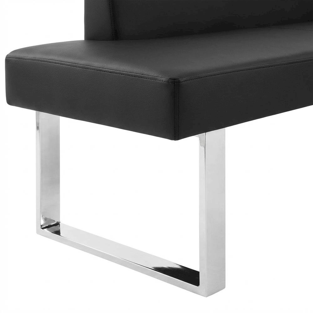 Black Outdoor Corner Sofa With Polyurethane Upholstery For Patio Lounge. Picture 6