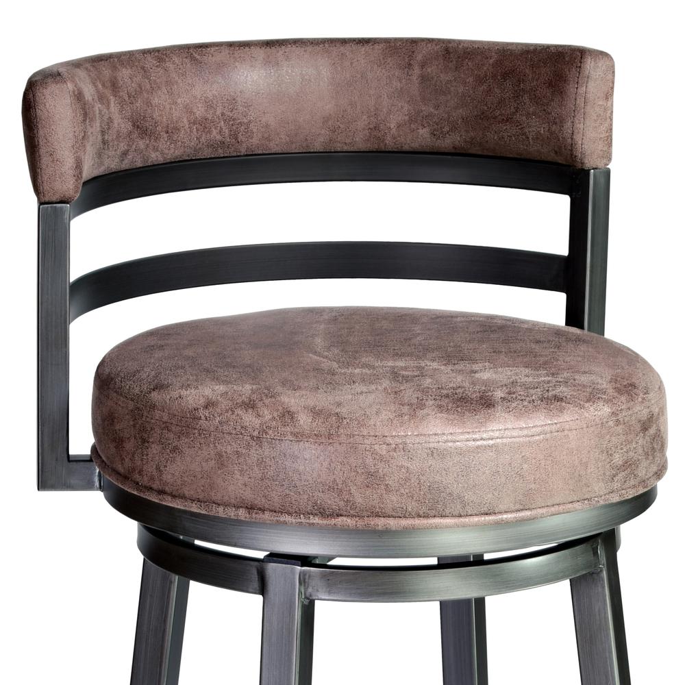 Titana 26" Barstool in Mineral finish with Bandero Tobacco upholstery. Picture 2