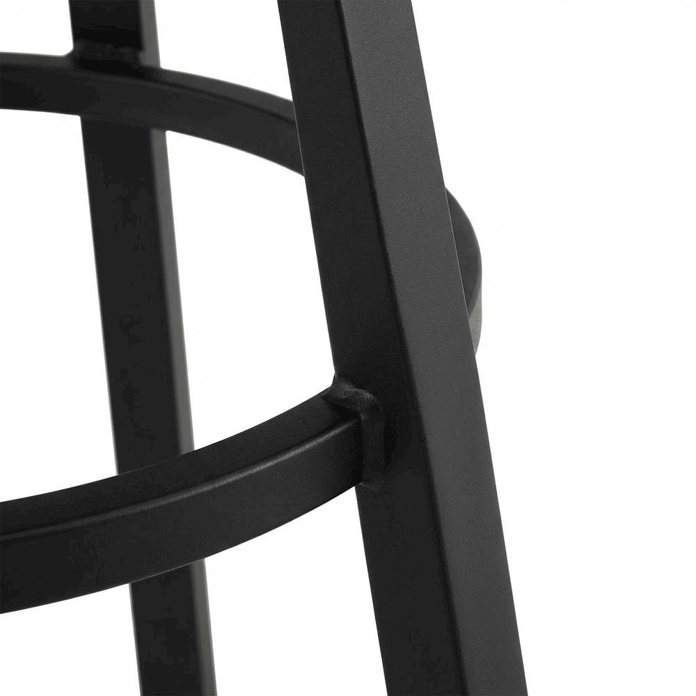 Outdoor Patio Counter Height Swivel Bar Stool, Aluminum, Dark Grey Cushions. Picture 6