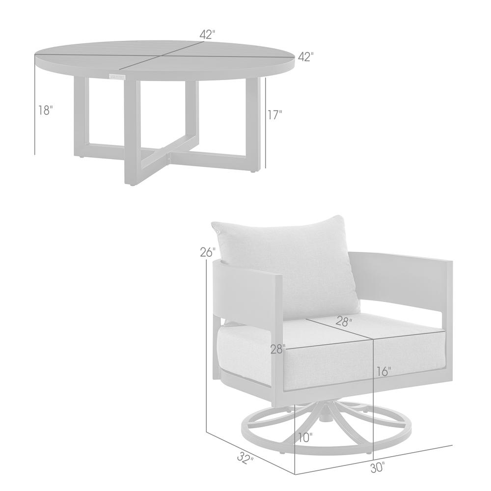 Argiope 3 Piece Patio Outdoor Swivel Seating Set. Picture 9