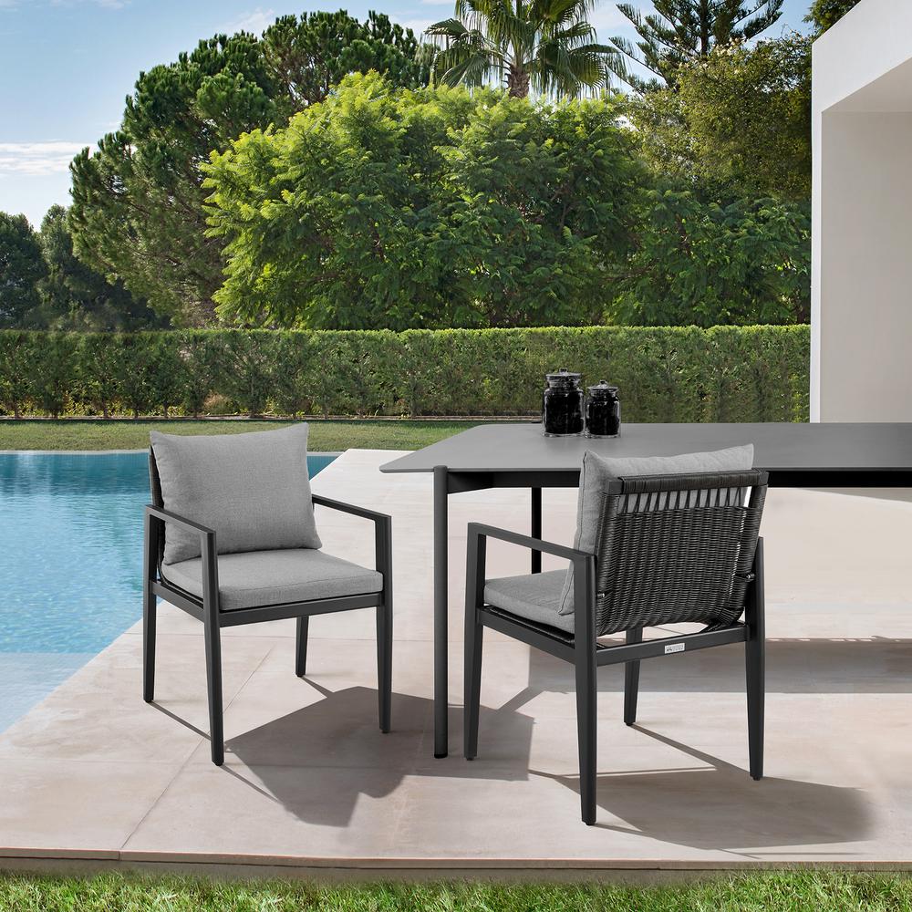 Grand Outdoor Patio Dining Chairs - Set of 2. Picture 10