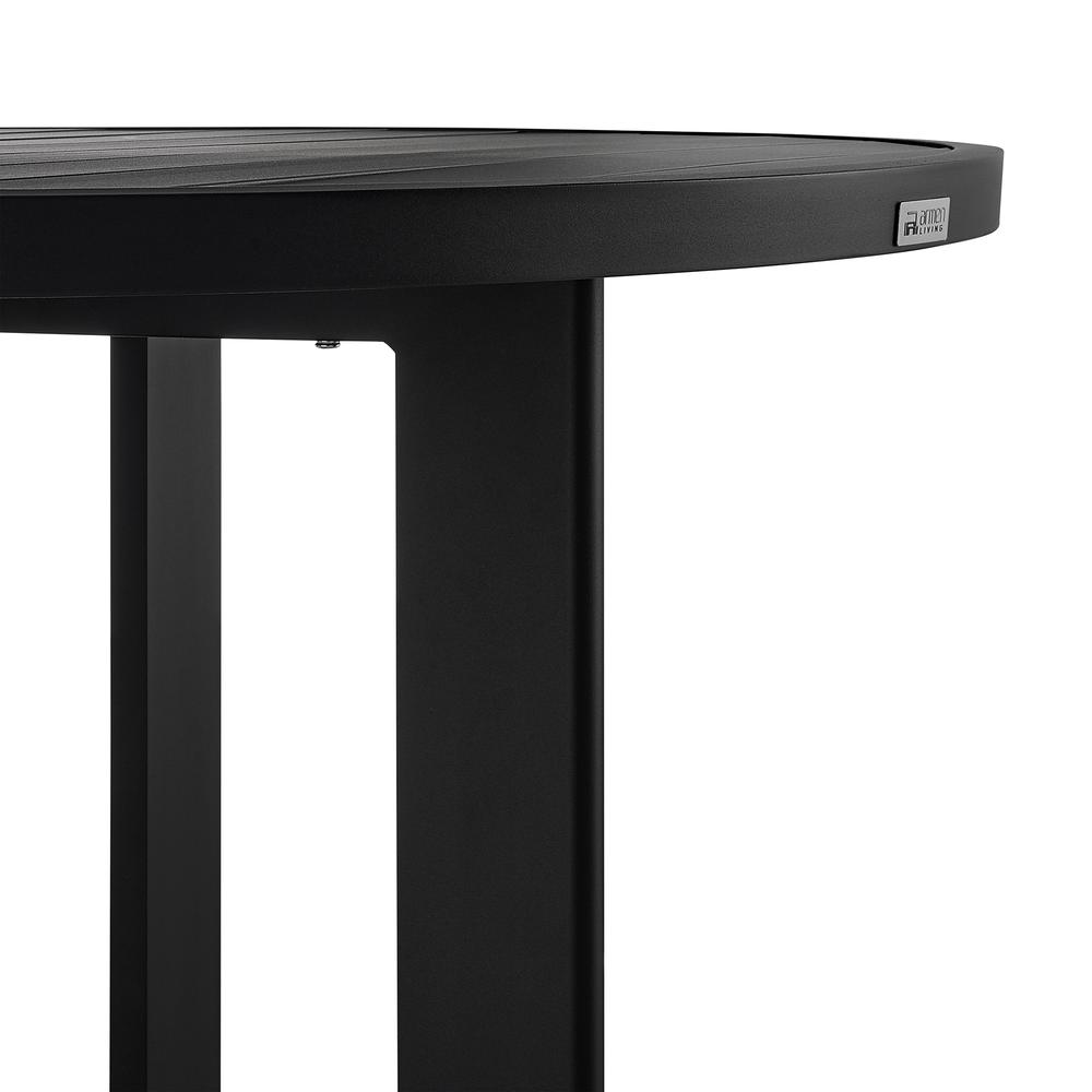 Grand Outdoor Patio Round Dining Table in Aluminum. Picture 2