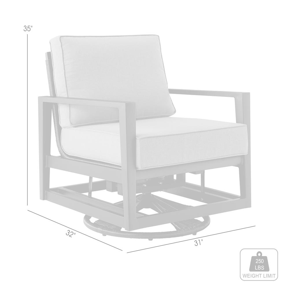 Grand Black Aluminum Outdoor Swivel Glider Chair with Dark Gray Cushions. Picture 8