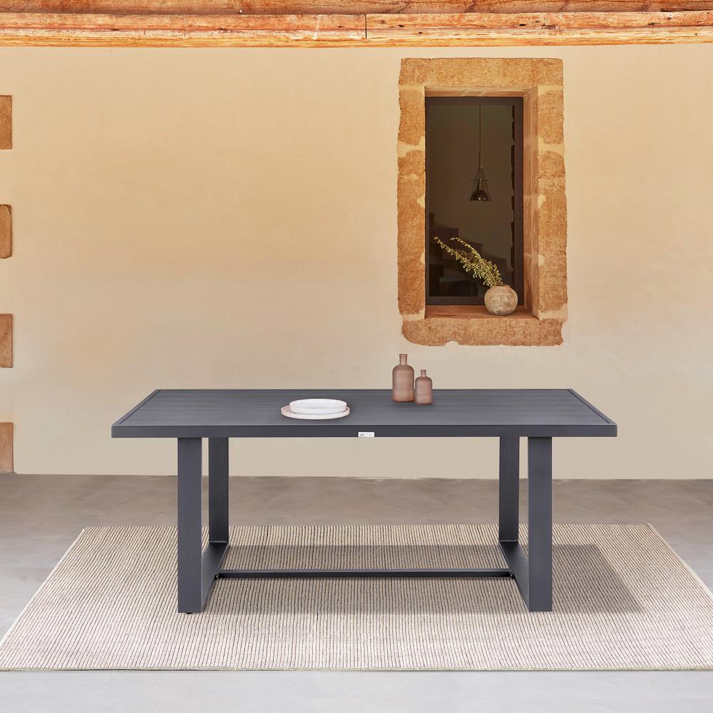 Argiope Outdoor Patio Dining Table in Aluminum. Picture 6
