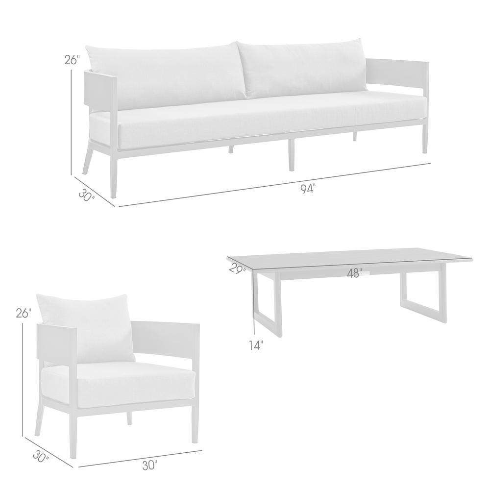 Argiope 4 Piece Outdoor Dark Gray Aluminum & Fabric Outdoor Conversation Set. Picture 8