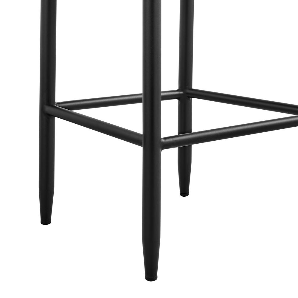 Felicia Outdoor Patio Bar Stool in Aluminum with Grey Rope and Cushions. Picture 7