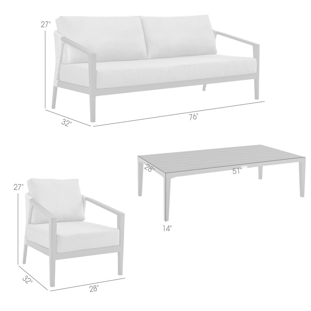 Aileen Outdoor Patio 4-Piece Lounge Set. Picture 9