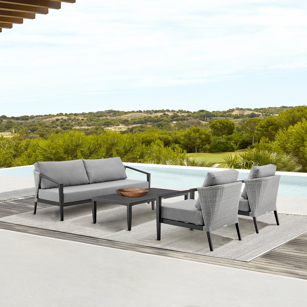 Aileen Outdoor Patio 4-Piece Lounge Set. Picture 10