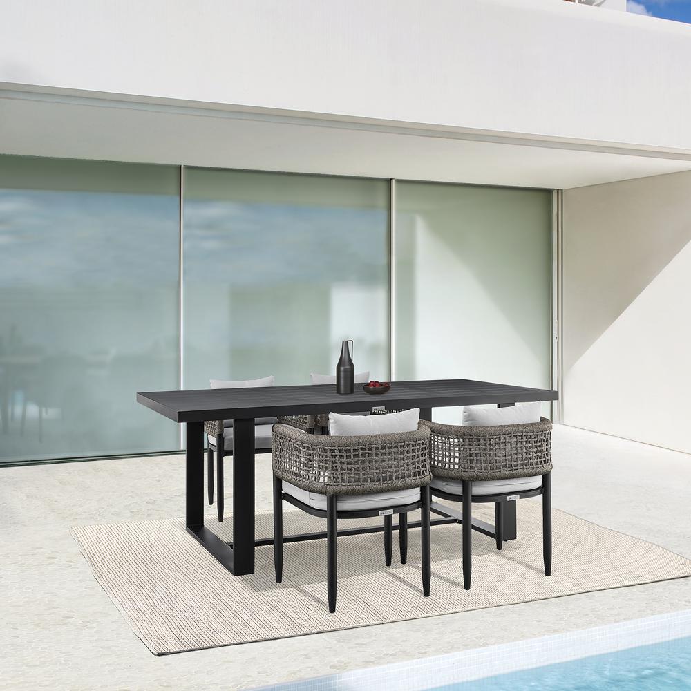Felicia Outdoor Patio 5-Piece Dining Table Set. Picture 10