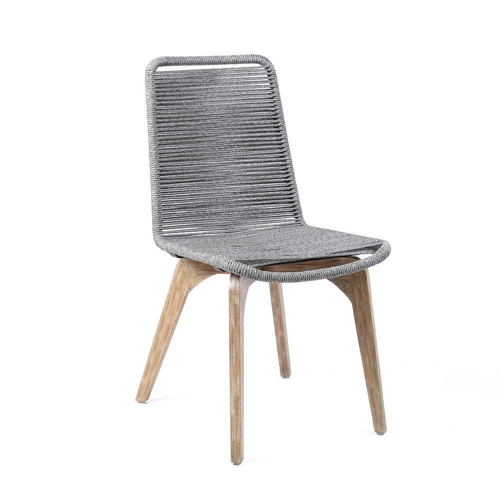 Sachi and Island Outdoor 5 Piece Light Eucalyptus and Concrete Dining Set. Picture 1
