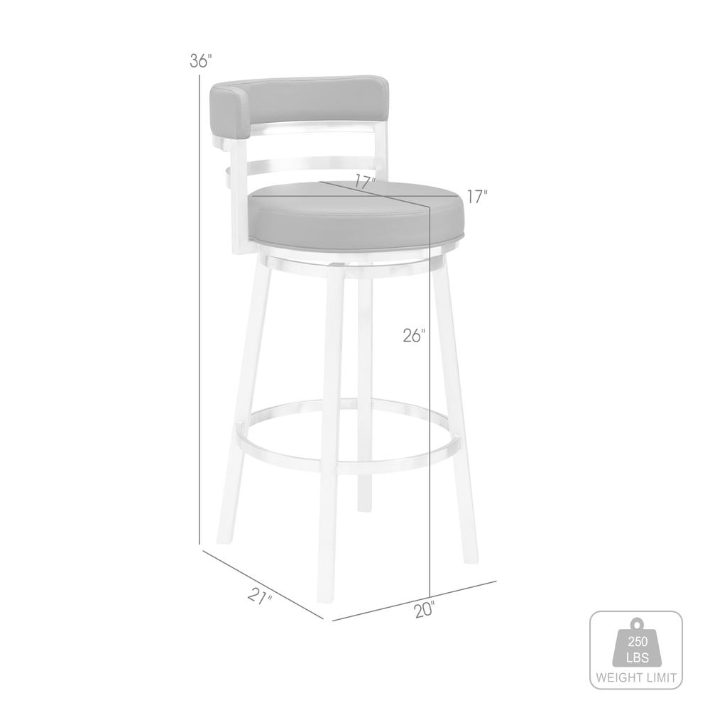 Titana 26" Counter Height Swivel Bar Stool. Picture 8