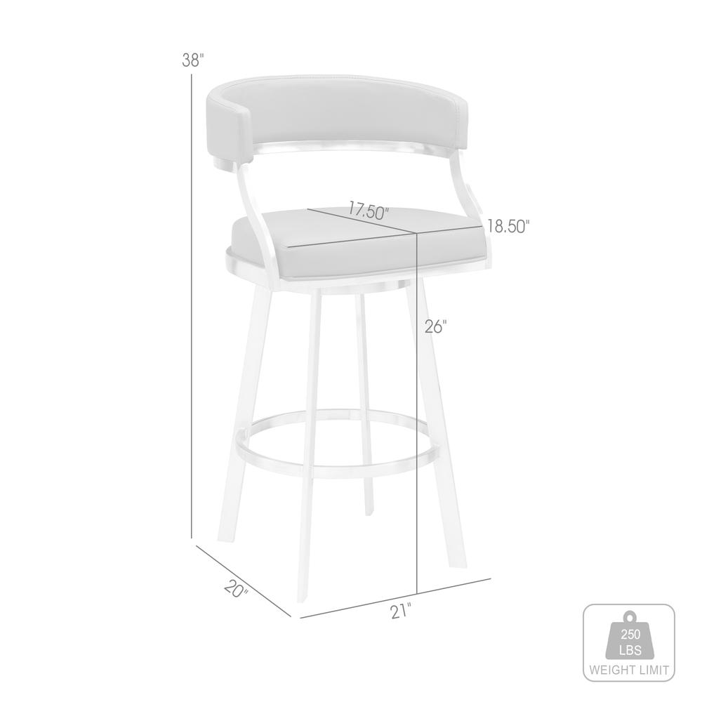 Dione 26" Counter Height Swivel Bar Stool. Picture 8