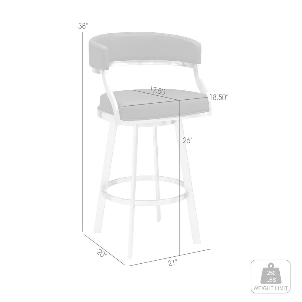 Dione 26" Counter Height Swivel Bar Stool. Picture 8