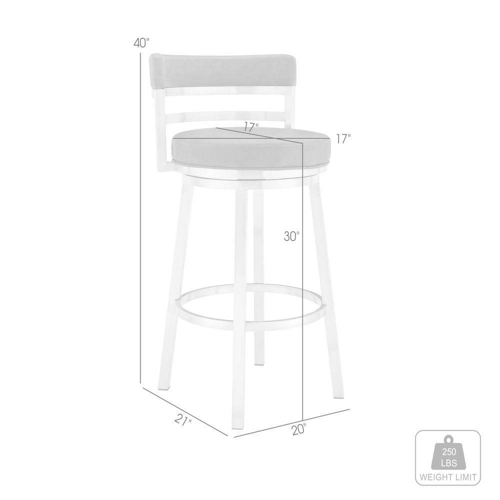 Titana 30" Bar Height Swivel Bar Stool. Picture 8