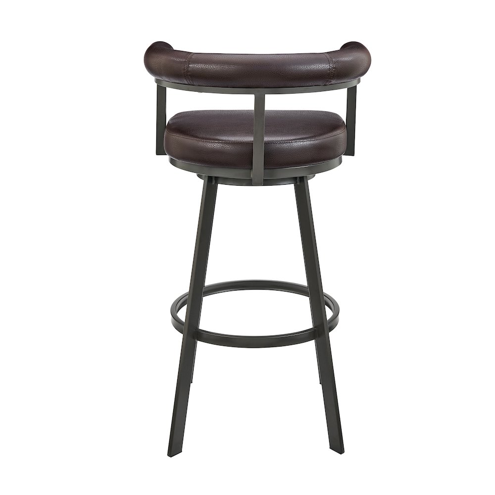 Nolagam Swivel Counter or Bar Stool in Faux Leather and Metal. Picture 5