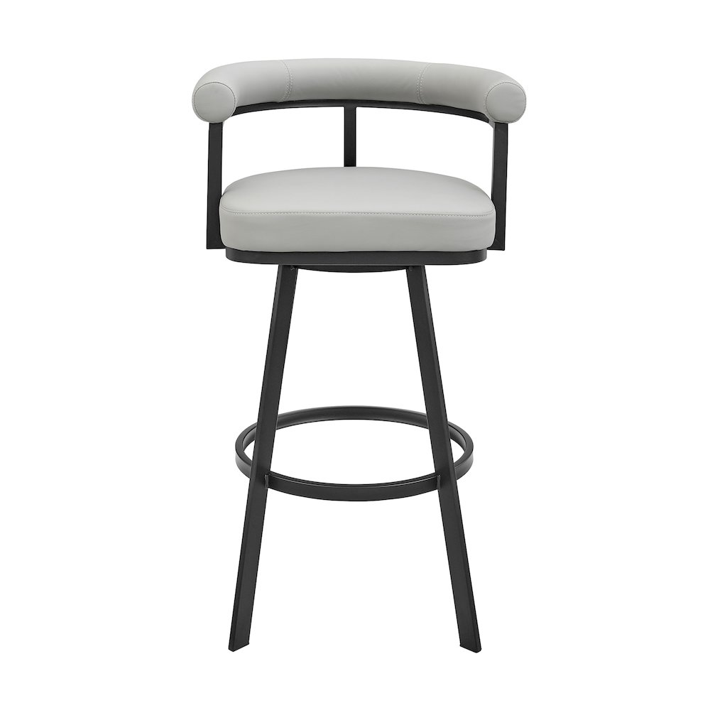 Nolagam Swivel Counter or Bar Stool in Faux Leather and Metal. Picture 2