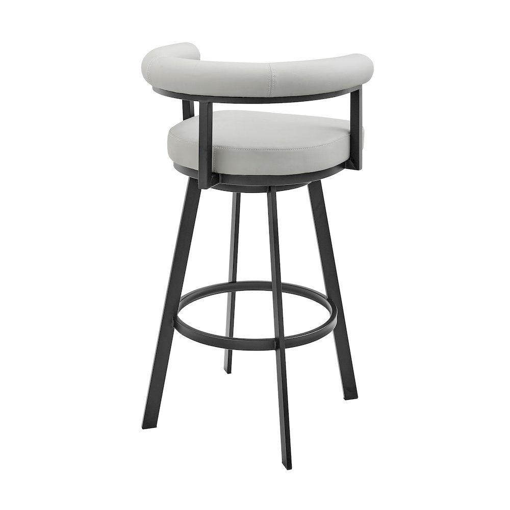 Nolagam Swivel Counter or Bar Stool in Faux Leather and Metal. Picture 4