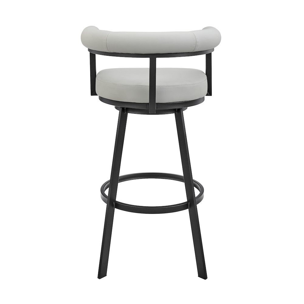 Nolagam Swivel Counter or Bar Stool in Faux Leather and Metal. Picture 5