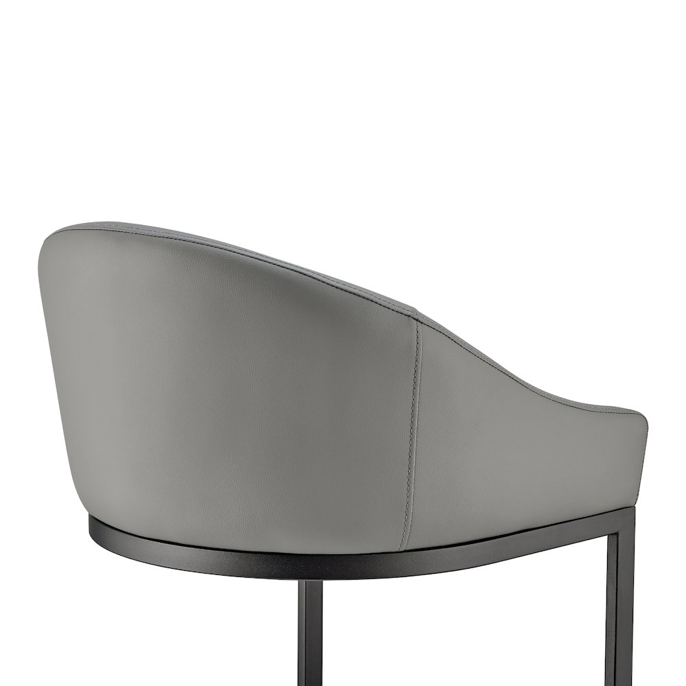 Atherik Bar or Counter Stool in Faux Leather and Metal. Picture 7