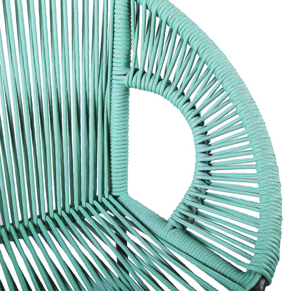 Acapulco 26" Indoor Outdoor Steel Bar Stool with Wasabi Rope. Picture 5