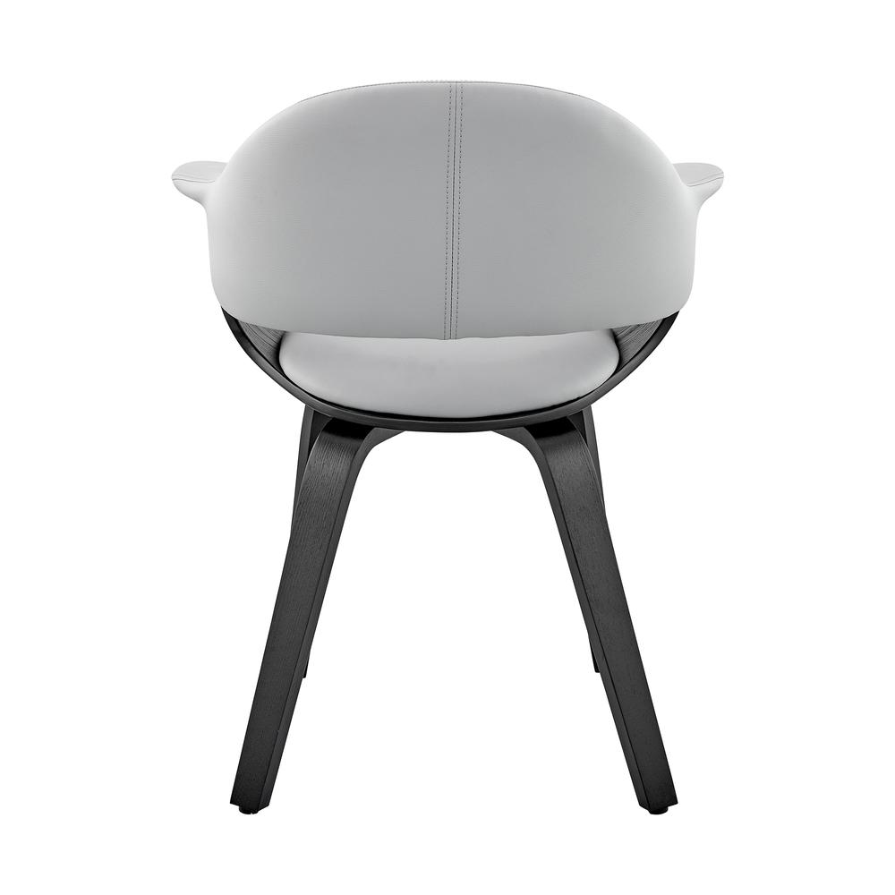 Adalyn Gray Faux Leather and Black Wood Dining Room Accent Chair. Picture 5
