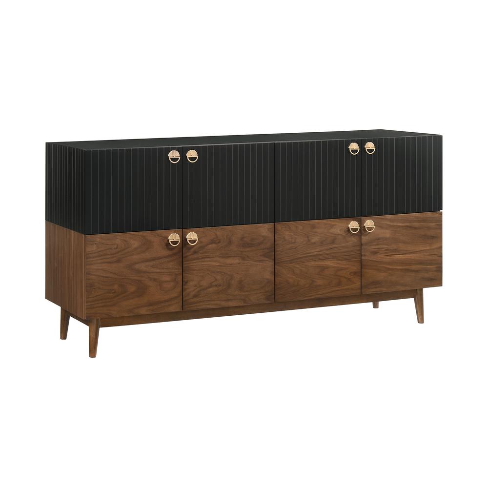 Amigo Black Veneer and Walnut Wood Buffet. Picture 2