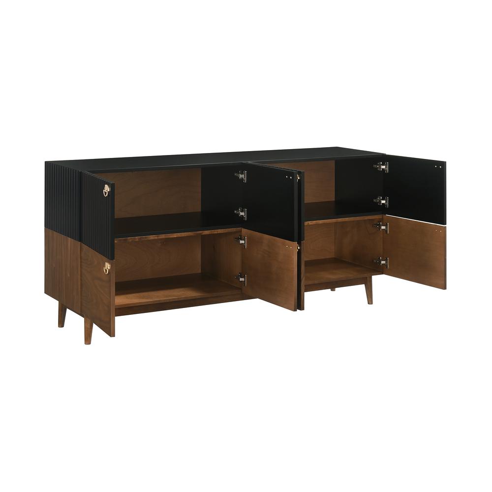 Amigo Black Veneer and Walnut Wood Buffet. Picture 3