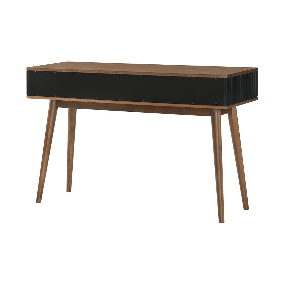 Amigo Black Veneer and Walnut Wood Console Table. Picture 4