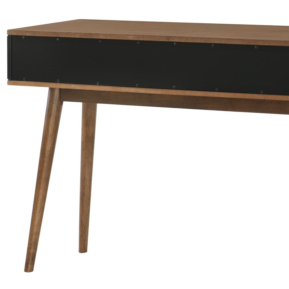 Amigo Black Veneer and Walnut Wood Console Table. Picture 6