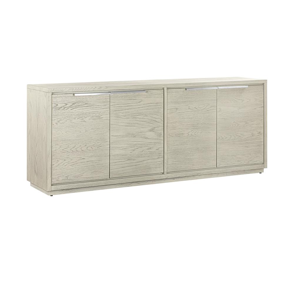 Abbey 4 Door Sideboard Buffet in Grey Oak Wood. Picture 1