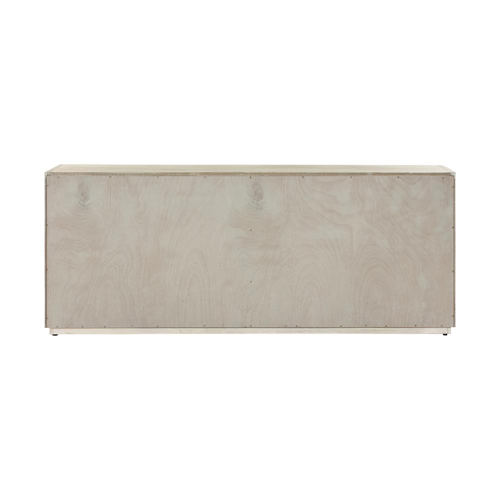 Abbey 4 Door Sideboard Buffet in Grey Oak Wood. Picture 3