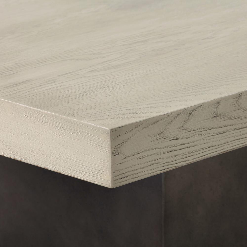 Abbey Concrete and Grey Oak Wood Dining Table. Picture 4
