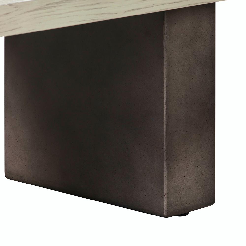 Abbey Concrete and Grey Oak Wood Dining Table. Picture 5