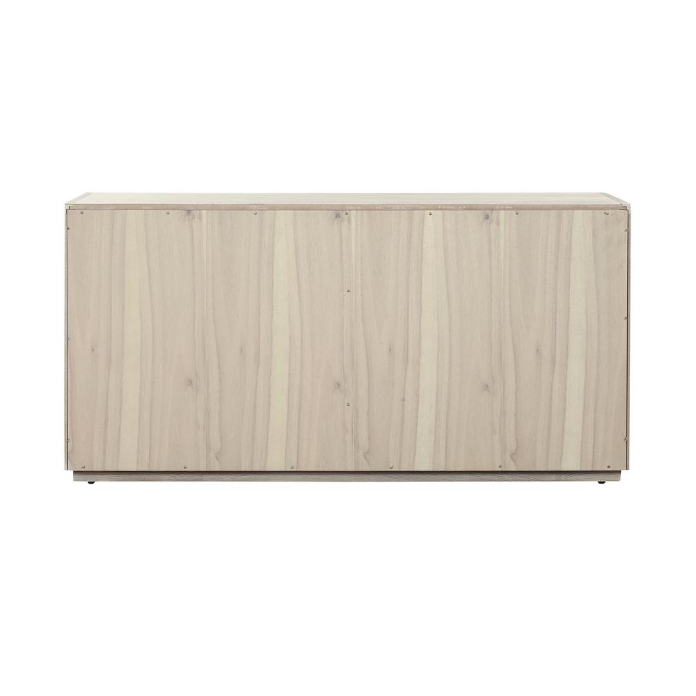 Abbey 6 Drawer Dresser in Grey Oak Wood. Picture 3