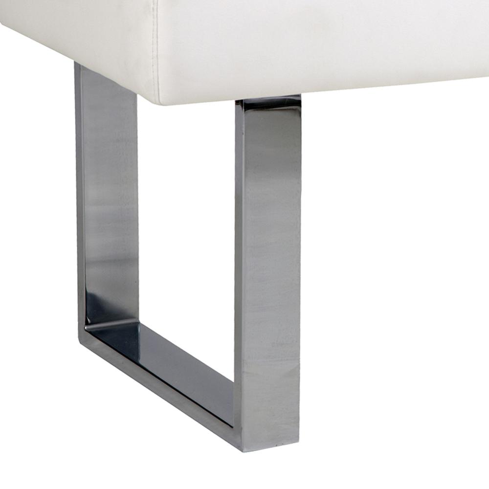 Armen Living Amanda White Bench. Picture 3