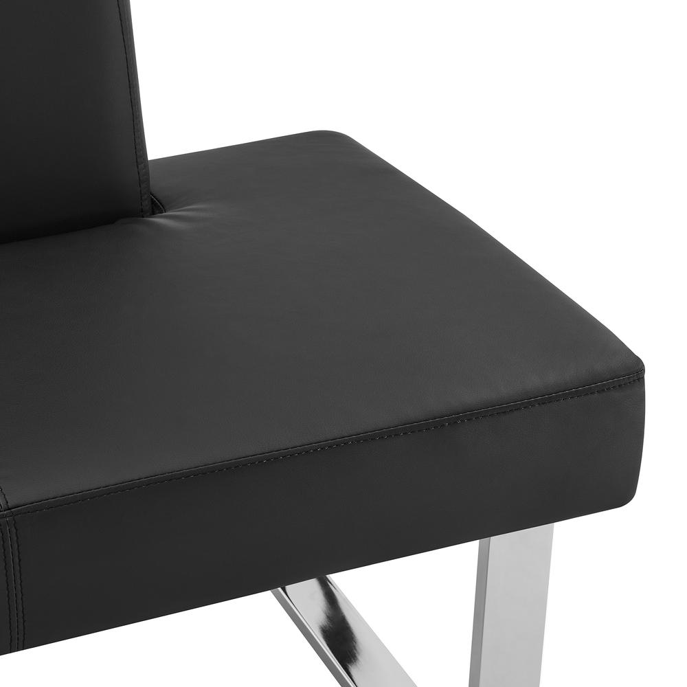 Armen Living Amanda Black Corner Sofa. Picture 6