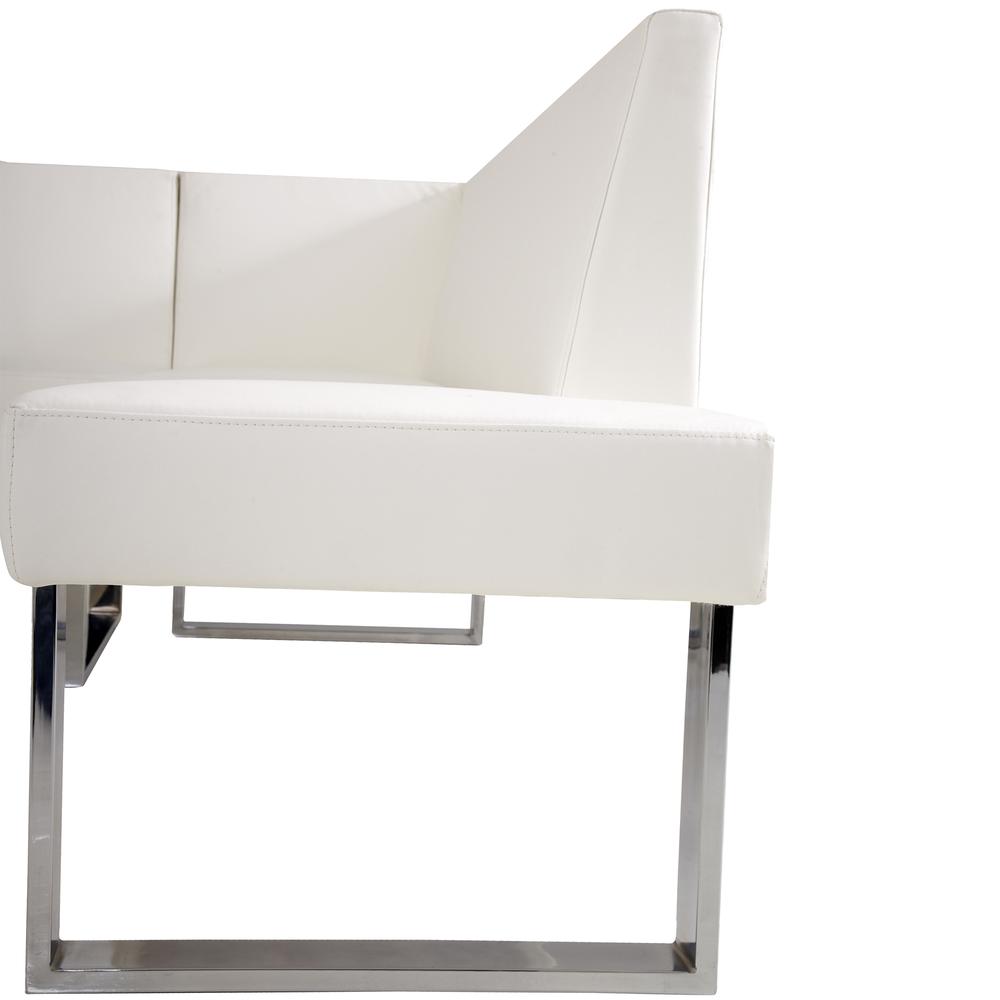 Armen Living Amanda White Corner Sofa. Picture 2