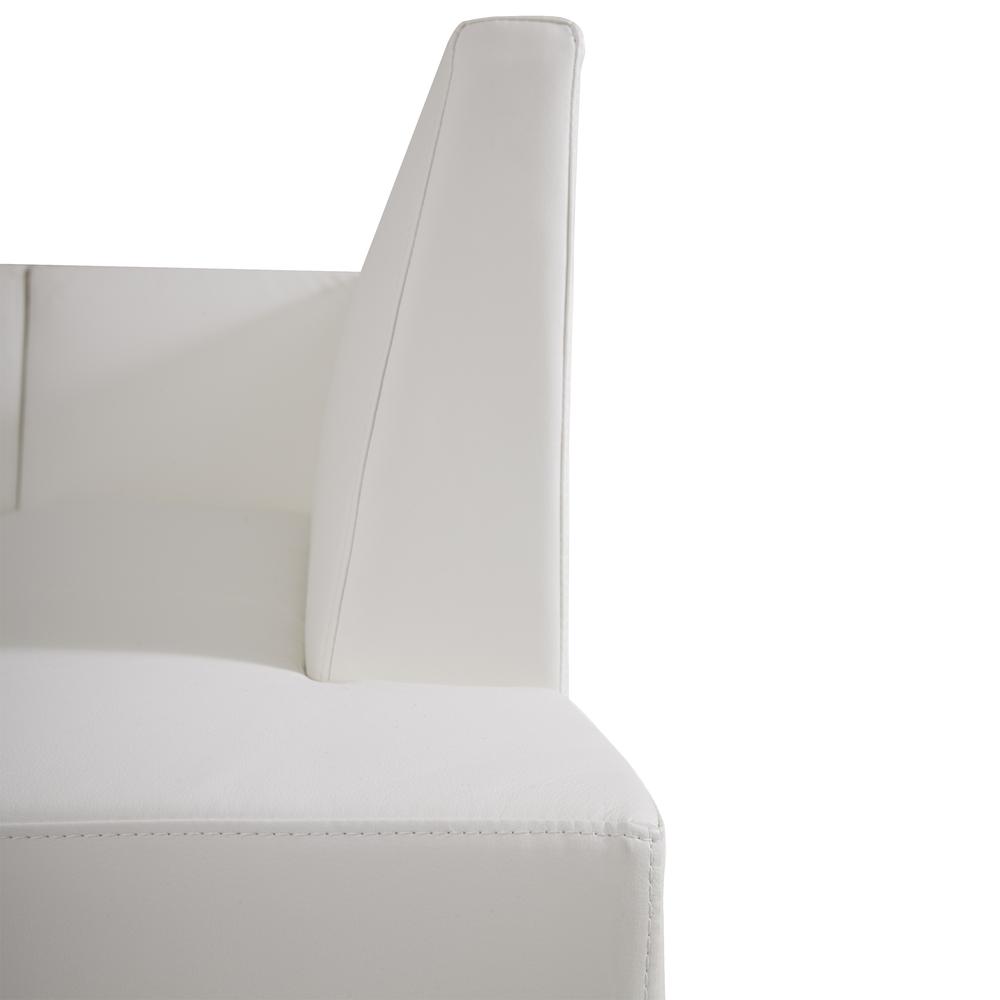 Armen Living Amanda White Corner Sofa. Picture 3