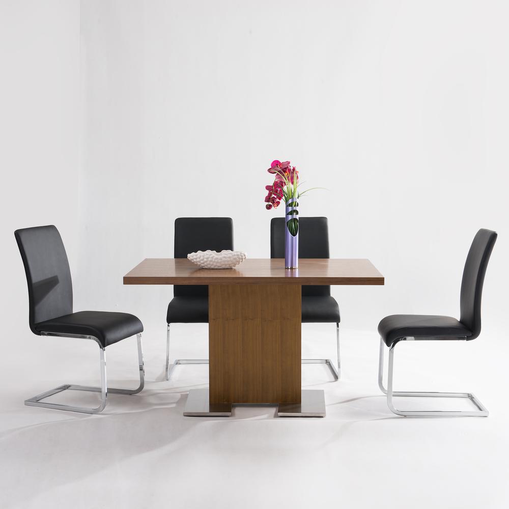 Armen Living Amanda Black Side Chair - Set of 2. Picture 2
