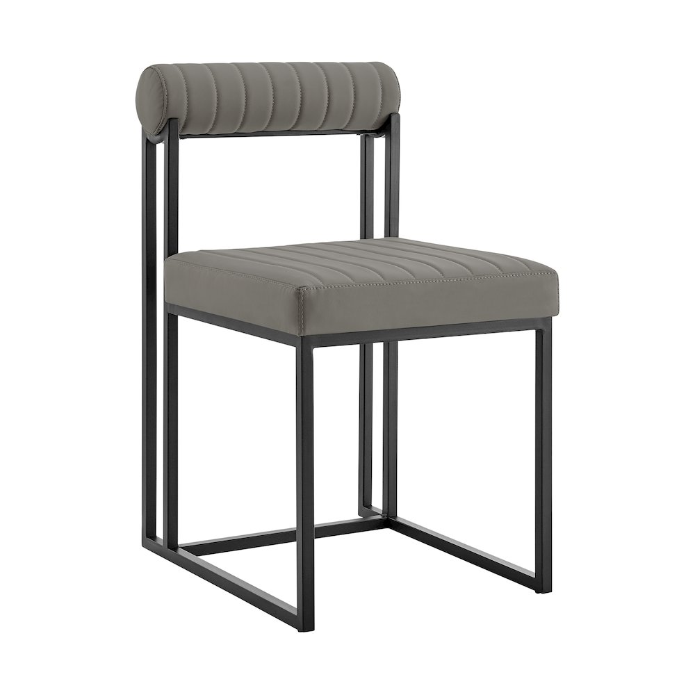 Anastasia Dining Chair with Matte Black Iron. Picture 2