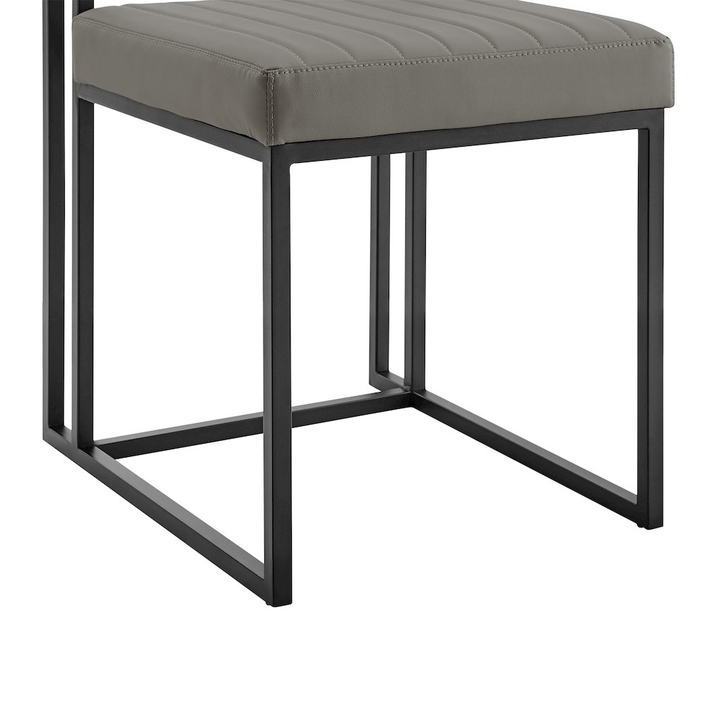 Anastasia Dining Chair with Matte Black Iron. Picture 9