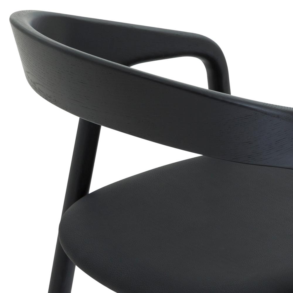 Apache Black Oak Wood and Faux Leather Counter Stool. Picture 9