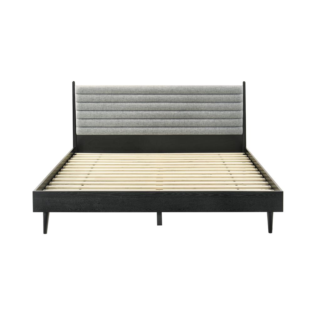 Artemio King Platform Wood Bed Frame in Black Finish. Picture 3