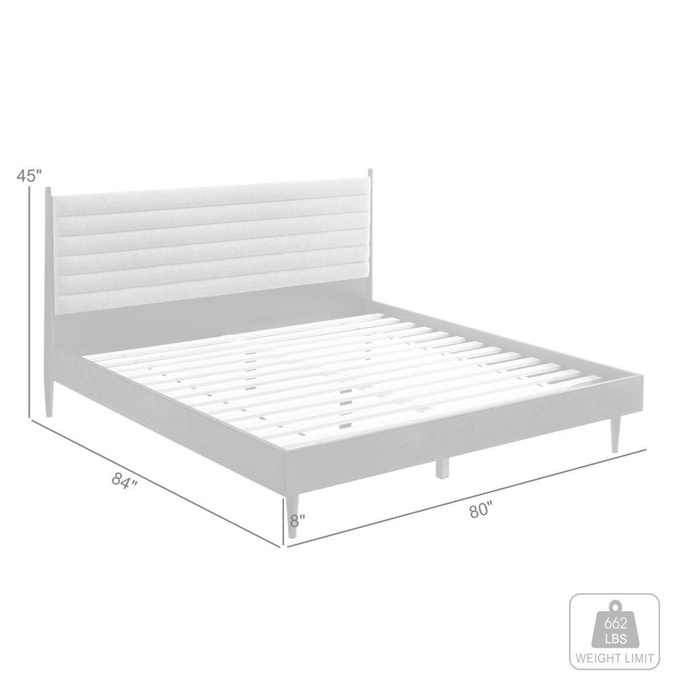 Artemio King Platform Wood Bed Frame in Black Finish. Picture 10