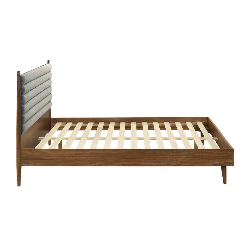 Artemio King Platform Wood Bed Frame in Walnut Finish. Picture 4