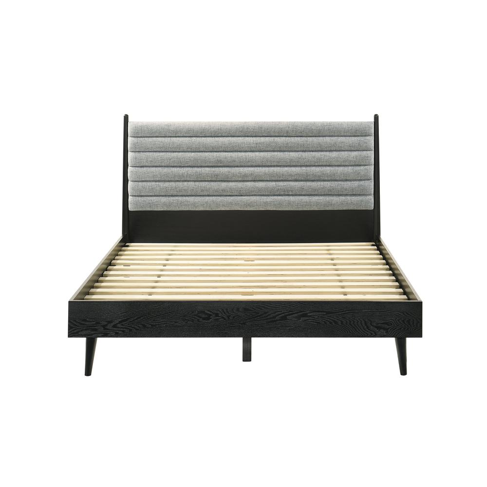Artemio Queen Platform Wood Bed Frame in Black Finish. Picture 3