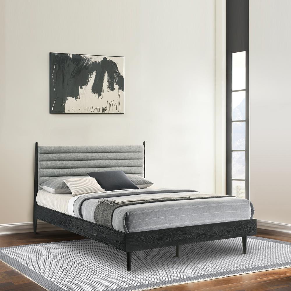 Artemio Queen Platform Wood Bed Frame in Black Finish. Picture 11